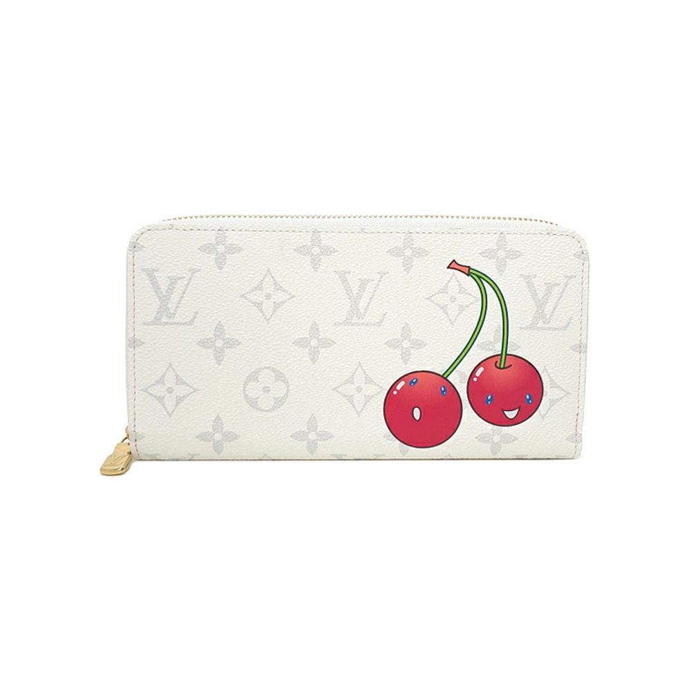 Louis Vuitton LV TM Monogram Zippy Wallet Takashi Murakami Round Zipper Long